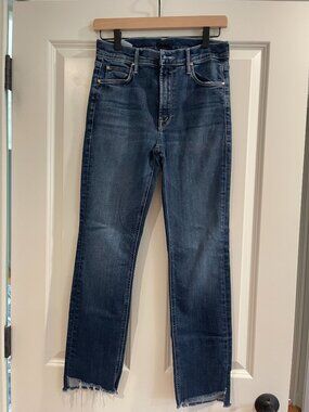 Mother Denim - The Mid rise Dazzler Ankle Step Fray - Medium Wash - Size 27